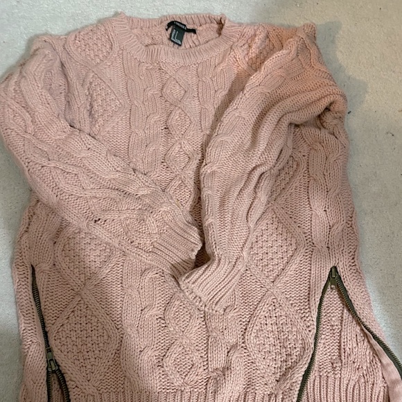 Baby pink sweater with zipper detail - Picture 4 of 4